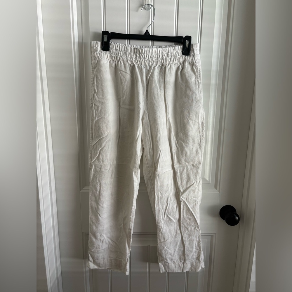 Cream Linen Pants